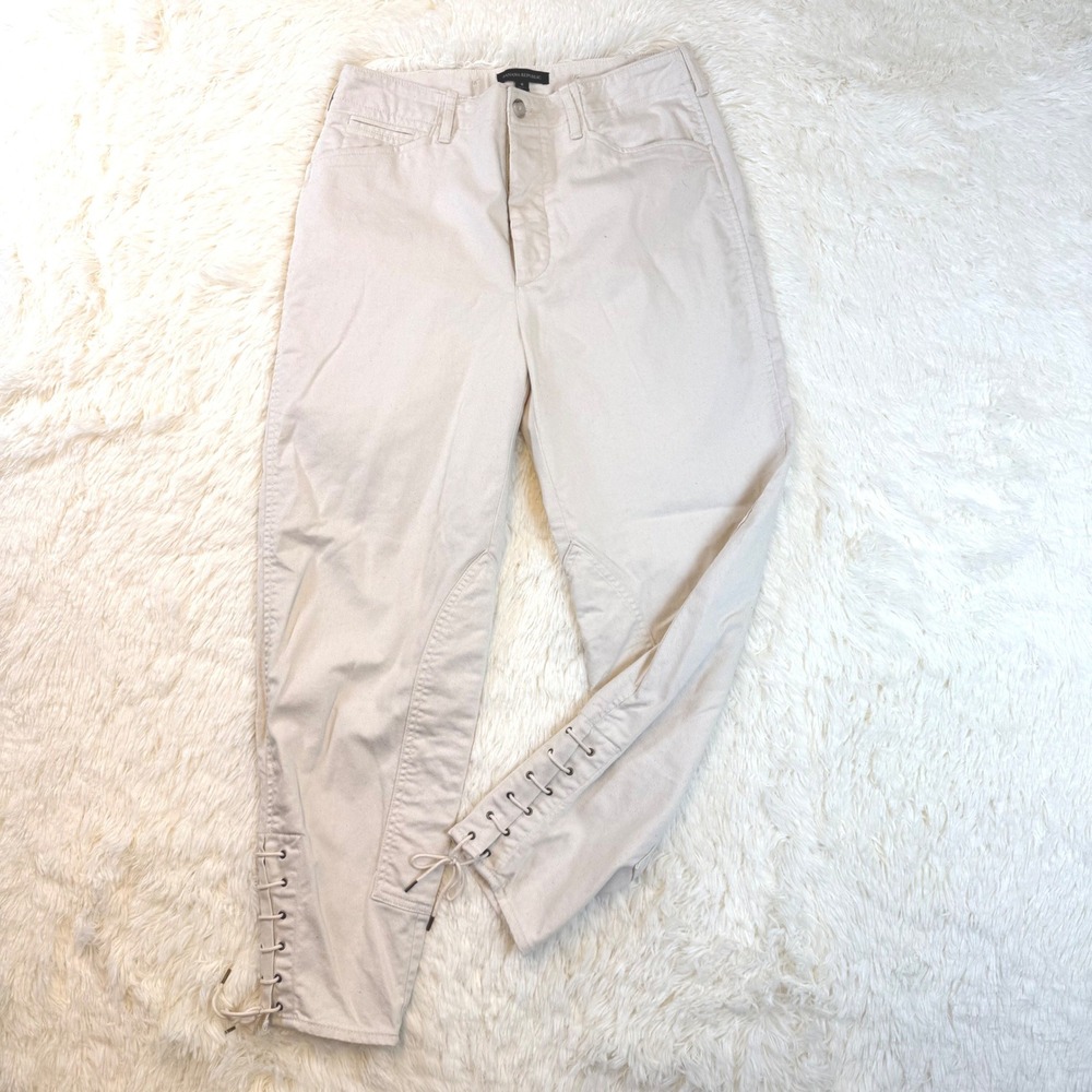 Banana Republic Jodhpur style Pants Womens 6 Cream Equestrian Cotton